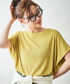 【ルクールブラン/le.coeur blanc】の《WEB限定アイテム》ランダムリブショルダータックプルオーバー イエロー|ID: prp329100004650663 ipo3291000000033599872