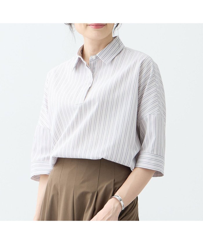 【その他のブランド/Other】のスキッパーシャツブラウス インテリア・キッズ・メンズ・レディースファッション・服の通販 founy(ファニー) https://founy.com/ ファッション Fashion レディースファッション Fashion for Women トップス・カットソー Cut & Sew Tops シャツ・ブラウス・オフィスカジュアル Elegant Blouses & Button-Ups おすすめ Recommended / Our Picks スキッパー Skipper, Open Collar |ID: prp329100004650734 ipo3291000000033600489