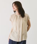 【ジャイロ/JAYRO】のノーカラーギャザーブラウス ベージュ(27)|ID: prp329100004650796 ipo3291000000033601067