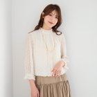 【ローズティアラ/Rose Tiara】のドットジャカードバルーンヘムブラウス オフ|ID: prp329100004650800 ipo3291000000033601116