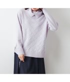 【ニューヨーカー/NEWYORKER】のウールカシミヤ バスケット柄タートルネックプルオーバー ラベンダー|ID: prp329100004650827 ipo3291000000033601361