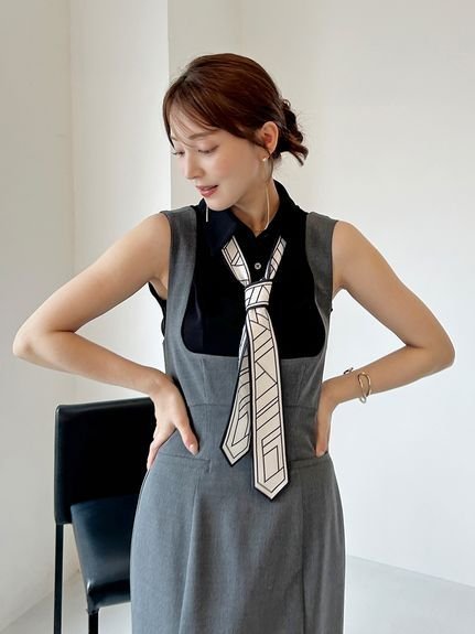 【スナイデル/SNIDEL】のボウタイポロカットプルオーバー インテリア・キッズ・メンズ・レディースファッション・服の通販 founy(ファニー) 　ファッション　Fashion　レディースファッション　Fashion for Women　トップス・カットソー　Cut & Sew Tops　カジュアルプルオーバー・ニットトップス　Pullovers & Knit Tops / Casual Pullovers　インナー　Innerwear　ウェーブ　Wavy Pattern　カットソー　Cut and Sewn Top　コンパクト　Compact, Small Size　スカーフ　Scarf, Neckwear　ストレート　Straight, Straight Cut　リラックス　Relax, Relaxed Fit　おすすめ　Recommended / Our Picks　BLK[009]|ID: prp329100004650837 ipo3291000000033601444