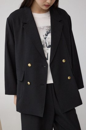 【アズール バイ マウジー/AZUL by moussy】のサイドスリットダブルジャケット 人気、トレンドファッション・服の通販 founy(ファニー) ファッション Fashion レディースファッション Fashion for Women アウター Coat / Outerwear Collection レディースジャケット・軽アウター Jackets おすすめ Recommended / Our Picks ジャケット Jacket, Outerwear スリット Slit, Slit Detail セットアップ Set-Up, Coordinated Outfit デニム Denim, Jeans Material エレガント 上品 Elegant |ID:prp329100004650856