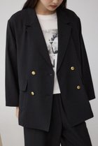 【アズール バイ マウジー/AZUL by moussy】のサイドスリットダブルジャケット 人気、トレンドファッション・服の通販 founy(ファニー) ファッション Fashion レディースファッション Fashion for Women アウター Coat / Outerwear Collection レディースジャケット・軽アウター Jackets おすすめ Recommended / Our Picks ジャケット Jacket, Outerwear スリット Slit, Slit Detail セットアップ Set-Up, Coordinated Outfit デニム Denim, Jeans Material エレガント 上品 Elegant thumbnail BLK|ID: prp329100004650856 ipo3291000000033601581