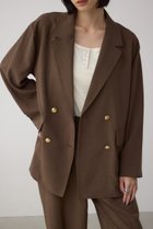 【アズール バイ マウジー/AZUL by moussy】のサイドスリットダブルジャケット 人気、トレンドファッション・服の通販 founy(ファニー) ファッション Fashion レディースファッション Fashion for Women アウター Coat / Outerwear Collection レディースジャケット・軽アウター Jackets おすすめ Recommended / Our Picks ジャケット Jacket, Outerwear スリット Slit, Slit Detail セットアップ Set-Up, Coordinated Outfit デニム Denim, Jeans Material エレガント 上品 Elegant thumbnail BRN|ID: prp329100004650856 ipo3291000000033601582