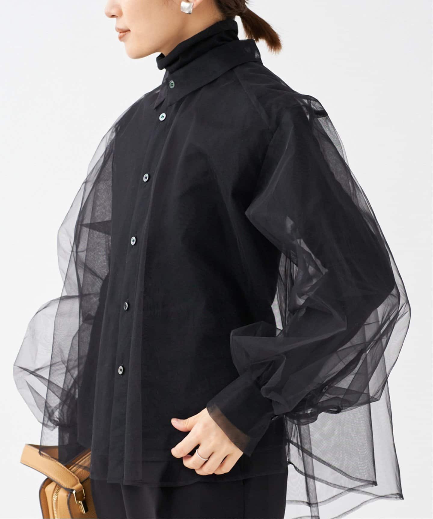 【イエナ/IENA】のシアーチュールブラウス 人気、トレンドファッション・服の通販 founy(ファニー) 　ファッション　Fashion　レディースファッション　Fashion for Women　トップス・カットソー　Cut & Sew Tops　シャツ・ブラウス・オフィスカジュアル　Elegant Blouses & Button-Ups　2025年　2025　2025春夏・S/S　Spring/Summer 2025 SS25　おすすめ　Recommended / Our Picks　エレガント 上品　Elegant　タートルネック　Turtleneck, High Neck　チュール　Tulip, Tulip Motif　 other-1|ID: prp329100004650862 ipo3291000000033601601