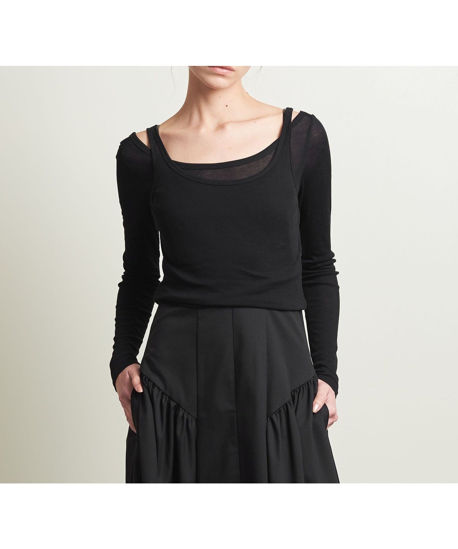【ユナイテッドアローズ/UNITED ARROWS】のATTISESSION リブ プルオーバー -4WAY- インテリア・キッズ・メンズ・レディースファッション・服の通販 founy(ファニー) 　ファッション　Fashion　レディースファッション　Fashion for Women　トップス・カットソー　Cut & Sew Tops　カジュアルプルオーバー・ニットトップス　Pullovers & Knit Tops / Casual Pullovers　インナー　Innerwear　コンパクト　Compact, Small Size　ジャケット　Jacket, Outerwear　スラックス　Slacks, Dress Pants　スリーブ　Sleeve, Long Sleeve / Short Sleeve　タンク　Tank Top, Sleeveless Top　デニム　Denim, Jeans Material　定番　Standard, Basic Item　フォルム　Silhouette, Form　ベーシック　Basic, Essential　ロング　Long, Long-Length　ワイド　Wide, Wide Fit　おすすめ　Recommended / Our Picks　BLACK|ID: prp329100004650874 ipo3291000000033601806