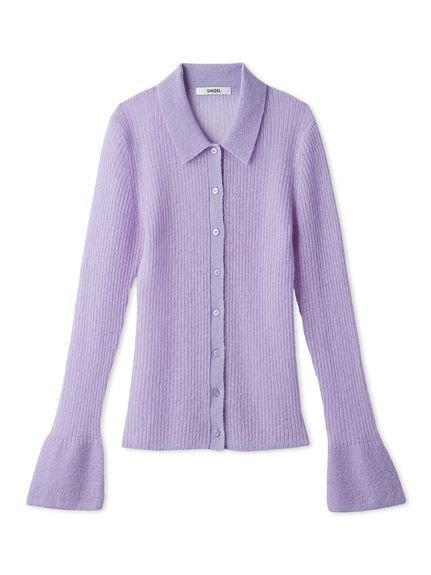 【スナイデル/SNIDEL】のシアーモヘヤポロニット インテリア・キッズ・メンズ・レディースファッション・服の通販 founy(ファニー) 　ファッション　Fashion　レディースファッション　Fashion for Women　トップス・カットソー　Cut & Sew Tops　ニット　Knit Tops & Sweaters　ウェーブ　Wavy Pattern　クラシカル　Classical, Vintage-Inspired　今季　This Season, Current Season　シアー　Sheer, See-Through　定番　Standard, Basic Item　フィット　Fit, Slim Fit　フレア　Flare, Flared　ボトム　Bottoms, Lower Wear　ロング　Long, Long-Length　冬　Winter / This Winter　おすすめ　Recommended / Our Picks　夏　Summer　LILAC[072]|ID: prp329100004651156 ipo3291000000033605857