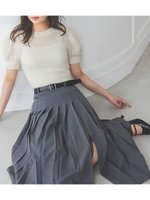【スナイデル/SNIDEL】のシアーモヘヤパフスリニットプルオーバー 人気、トレンドファッション・服の通販 founy(ファニー) ファッション Fashion レディースファッション Fashion for Women トップス・カットソー Cut & Sew Tops ニット Knit Tops & Sweaters カジュアルプルオーバー・ニットトップス Pullovers & Knit Tops / Casual Pullovers インナー Innerwear ウェーブ Wavy Pattern 今季 This Season, Current Season ジャケット Jacket, Outerwear ストレート Straight, Straight Cut スリーブ Sleeve, Long Sleeve / Short Sleeve ダウン Down, Puffer デニム Denim, Jeans Material 定番 Standard, Basic Item フィット Fit, Slim Fit フレア Flare, Flared 半袖 Short Sleeve, Half Sleeve おすすめ Recommended / Our Picks エレガント 上品 Elegant |ID:prp329100004651253