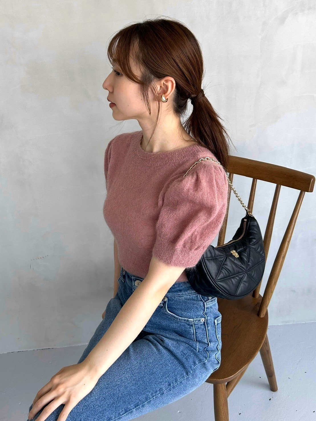 【スナイデル/SNIDEL】のシアーモヘヤパフスリニットプルオーバー インテリア・キッズ・メンズ・レディースファッション・服の通販 founy(ファニー) 　ファッション　Fashion　レディースファッション　Fashion for Women　トップス・カットソー　Cut & Sew Tops　ニット　Knit Tops & Sweaters　カジュアルプルオーバー・ニットトップス　Pullovers & Knit Tops / Casual Pullovers　インナー　Innerwear　ウェーブ　Wavy Pattern　今季　This Season, Current Season　ジャケット　Jacket, Outerwear　ストレート　Straight, Straight Cut　スリーブ　Sleeve, Long Sleeve / Short Sleeve　ダウン　Down, Puffer　デニム　Denim, Jeans Material　定番　Standard, Basic Item　フィット　Fit, Slim Fit　フレア　Flare, Flared　半袖　Short Sleeve, Half Sleeve　おすすめ　Recommended / Our Picks　エレガント 上品　Elegant　PNK[066]|ID: prp329100004651253 ipo3291000000033607335