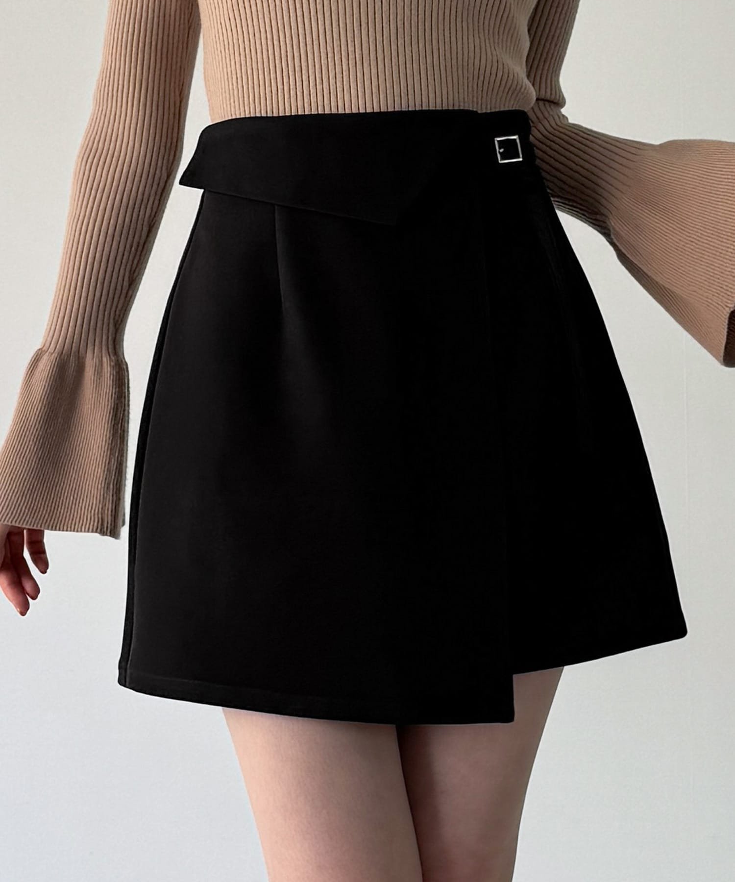 【ジュノア/JUNOAH】のインナーパンツ付きラップデザインミニスカート 人気、トレンドファッション・服の通販 founy(ファニー) 　ファッション　Fashion　レディースファッション　Fashion for Women　スカート　Skirts　ミニスカート　Mini Skirts　インナー　Innerwear　 other-1|ID: prp329100004651342 ipo3291000000033607937