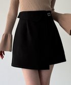 【ジュノア/JUNOAH】のインナーパンツ付きラップデザインミニスカート ブラック|ID: prp329100004651342 ipo3291000000033607939