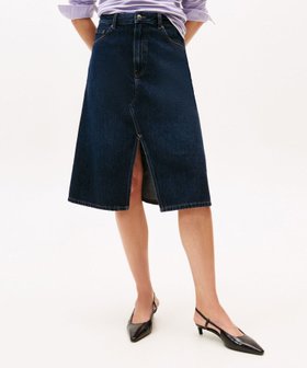 【トミーヒルフィガー/TOMMY HILFIGER】のデニムミロビロウニースカート 人気、トレンドファッション・服の通販 founy(ファニー) ファッション Fashion レディースファッション Fashion for Women スカート Skirts アメリカン American Style クラシック Classic, Timeless Style ゴルフ Golf スリット Slit, Slit Detail デニム Denim, Jeans Material フロント Front, Front Design モダン Modern, Contemporary 人気 Popular, Best Seller |ID:prp329100004651482