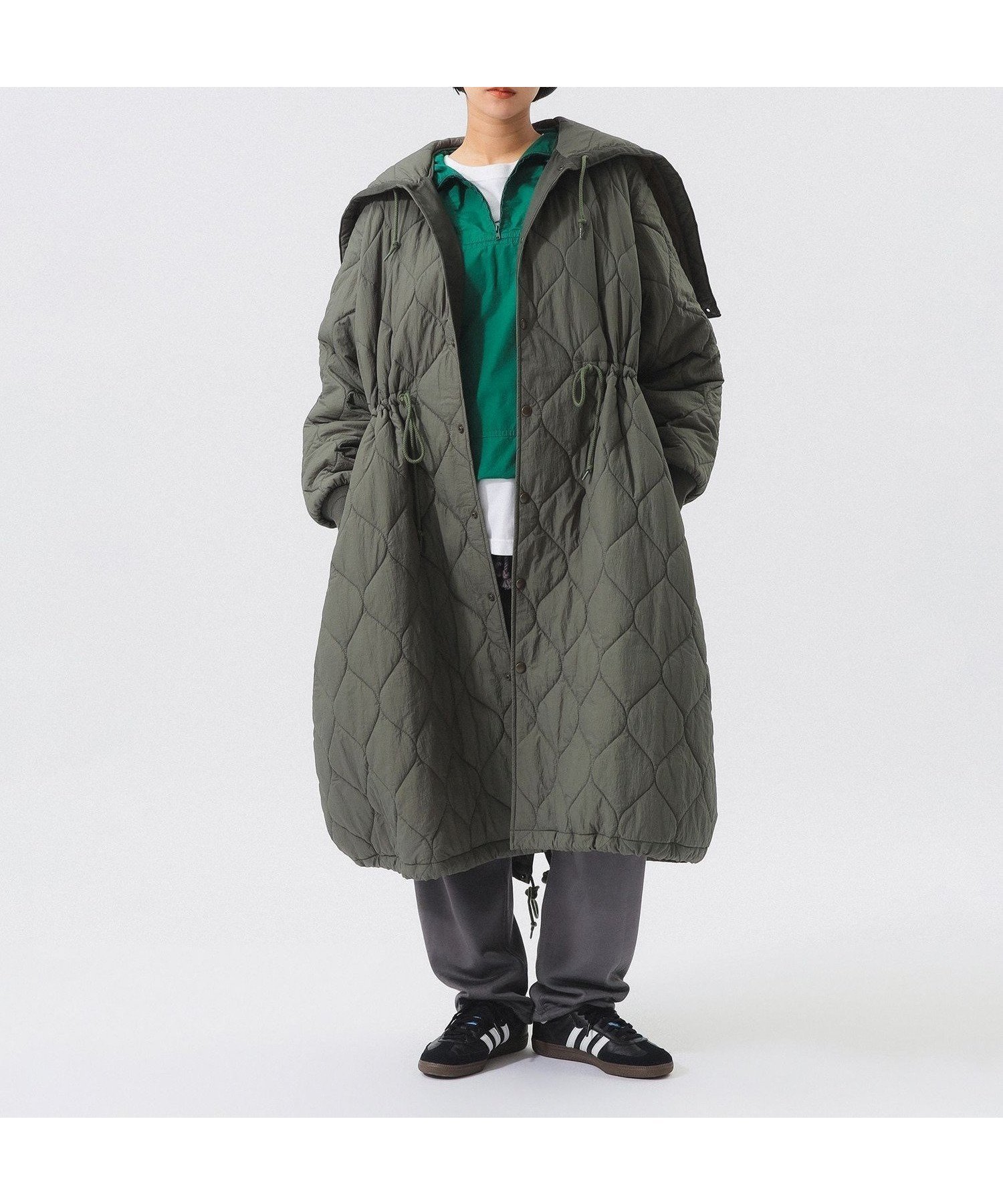 【ビームス ウイメン/BEAMS】のナイロン キルティング フード コート インテリア・キッズ・メンズ・レディースファッション・服の通販 founy(ファニー) 　ファッション　Fashion　レディースファッション　Fashion for Women　アウター　Coat / Outerwear Collection　コート・ロングコート・ピーコート　Long Coats, Peacoats & More　インナー　Innerwear　ウェーブ　Wavy Pattern　キルティング　Quilted, Quilting　軽量　Lightweight, Ultra Light　ロング　Long, Long-Length　ワッシャー　Washer, Crinkled Finish　おすすめ　Recommended / Our Picks　OLIVE|ID: prp329100004651490 ipo3291000000033608925