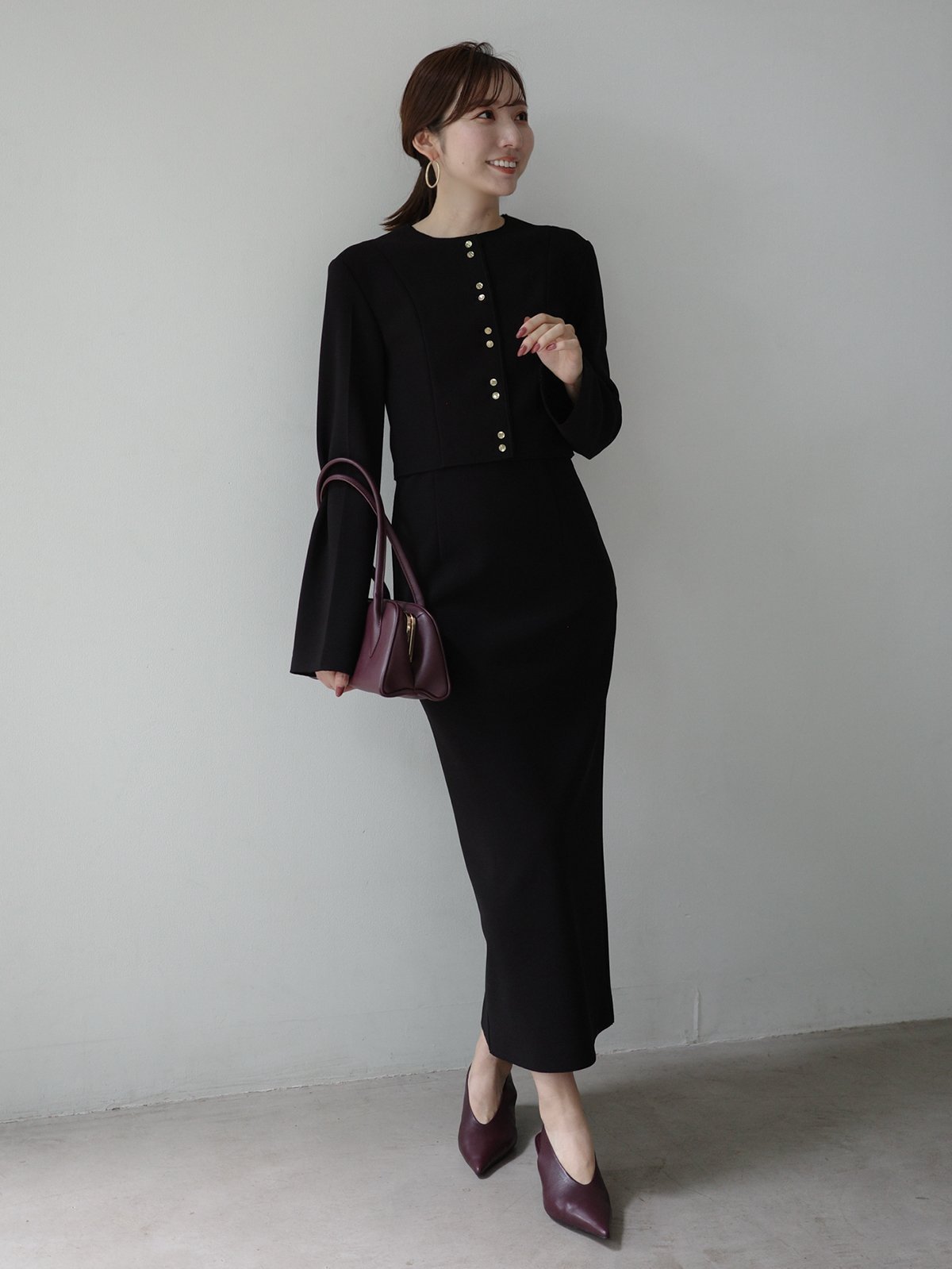 【アニュアンス/anuans】のカットジョーゼットタイトスカート インテリア・キッズ・メンズ・レディースファッション・服の通販 founy(ファニー) 　ファッション　Fashion　レディースファッション　Fashion for Women　スカート　Skirts　ジョーゼット　Georgette, Semi-Sheer Fabric　ストレッチ　Stretch, Stretchy Fabric　BLACK|ID: prp329100004651505 ipo3291000000033609122
