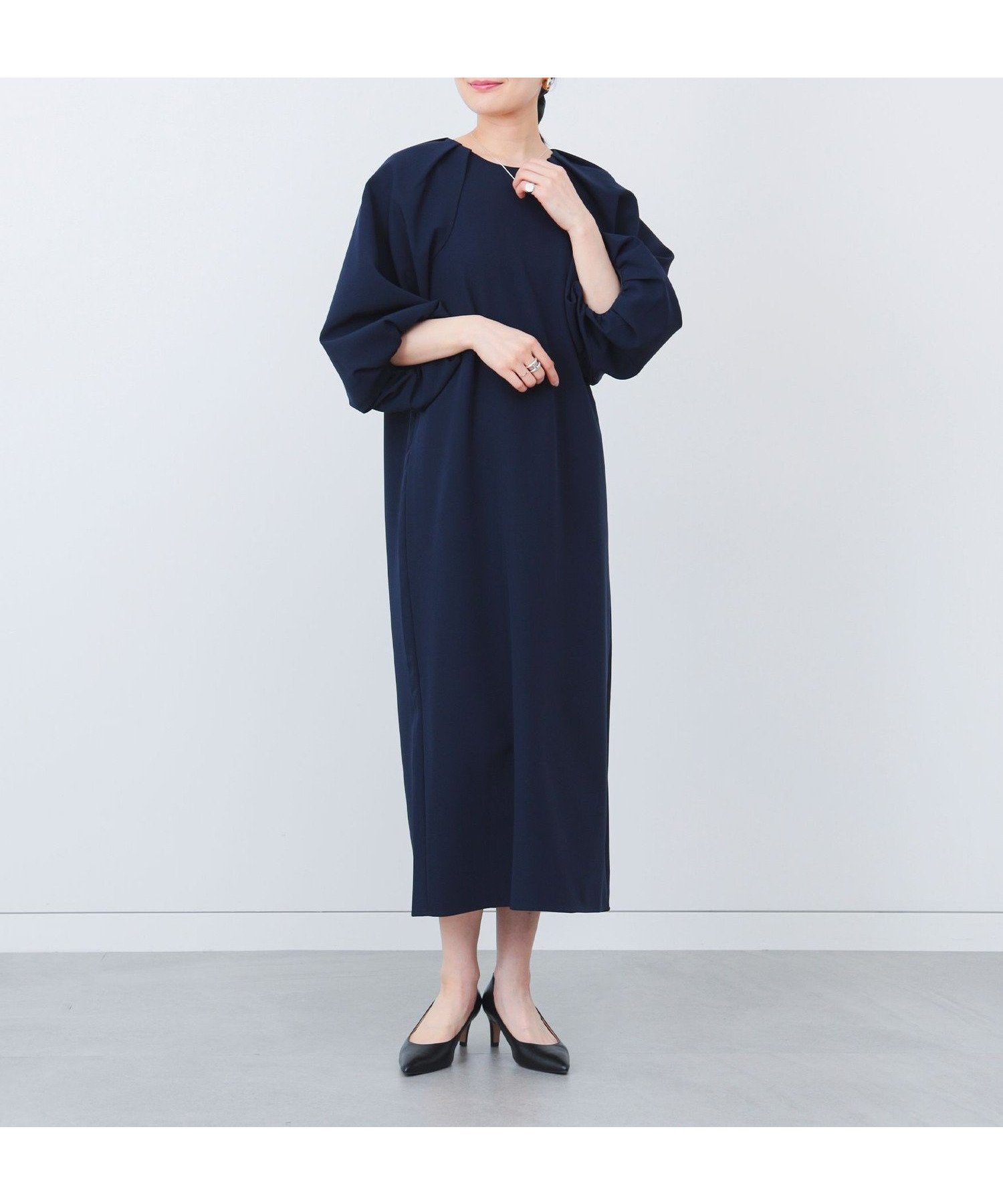 【ビームス ハート/BEAMS HEART】の袖フォルム ワンピース インテリア・キッズ・メンズ・レディースファッション・服の通販 founy(ファニー) 　ファッション　Fashion　レディースファッション　Fashion for Women　ワンピース　Dresses　アクセサリー　Fashion Accessories　シンプル　Simple, Minimal　ジャケット　Jacket, Outerwear　スリーブ　Sleeve, Long Sleeve / Short Sleeve　ダブル　Double, Double-Breasted　デコルテ　Décolleté, Neckline　フォルム　Silhouette, Form　フォーマル　Formal, Dressy　おすすめ　Recommended / Our Picks　セレモニー　Ceremony　入学式　Entrance Ceremony　卒業式　Graduation Ceremony　結婚式　Wedding　披露宴　Wedding Reception　NAVY|ID: prp329100004651508 ipo3291000000033609211