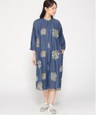 【スーパーハッカ/SUPER HAKKA】のデニム/ツイル ブロッサムクラスタ刺繍ワンピース 人気、トレンドファッション・服の通販 founy(ファニー) ファッション Fashion レディースファッション Fashion for Women ワンピース Dresses スタンド Stand Collar, Upright Stand ツイル Twist, Twisted Detail デニム Denim, Jeans Material フロント Front, Front Design ポケット Pocket, Pocket Detail ヨーク Yoke, Yoke Design ロング Long, Long-Length ローズ Rose, Rose Motif thumbnail ネイビー|ID: prp329100004651541 ipo3291000000033609603