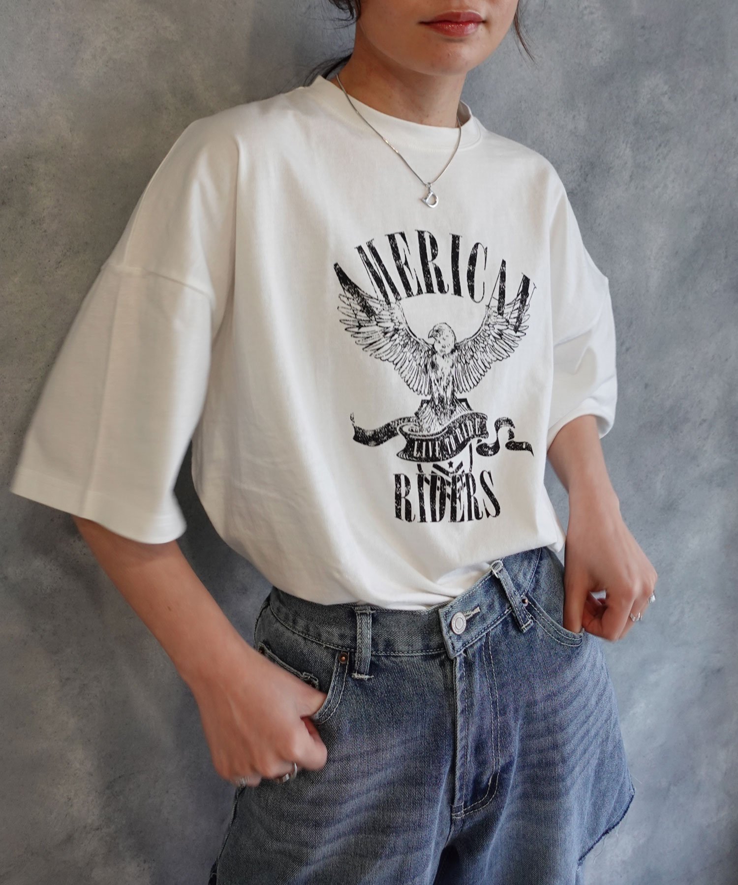 【コーナーズ/CORNERS】のイーグルプリントTシャツ インテリア・キッズ・メンズ・レディースファッション・服の通販 founy(ファニー) 　ファッション　Fashion　レディースファッション　Fashion for Women　トップス・カットソー　Cut & Sew Tops　シャツ・ブラウス・オフィスカジュアル　Elegant Blouses & Button-Ups　ロングTシャツ・Tシャツ　Longline T-Shirts & Tees　イラスト　Illustration　インナー　Innerwear　ウェーブ　Wavy Pattern　カーディガン　Cardigan, Knitwear　今季　This Season, Current Season　サロペット　Overalls, Salopette　シンプル　Simple, Minimal　ジャケット　Jacket, Outerwear　スラックス　Slacks, Dress Pants　チェック　Check, Plaid, Tartan　デニム　Denim, Jeans Material　パターン　Pattern, Design Print　ビッグ　Big, Oversized　フロント　Front, Front Design　プリント　Print, Printed Pattern　ボトム　Bottoms, Lower Wear　レース　Lace, Lace Fabric　2023春夏・S/S　Spring/Summer 2023 SS23　2023年　2023　ホワイト|ID: prp329100004651592 ipo3291000000033610671