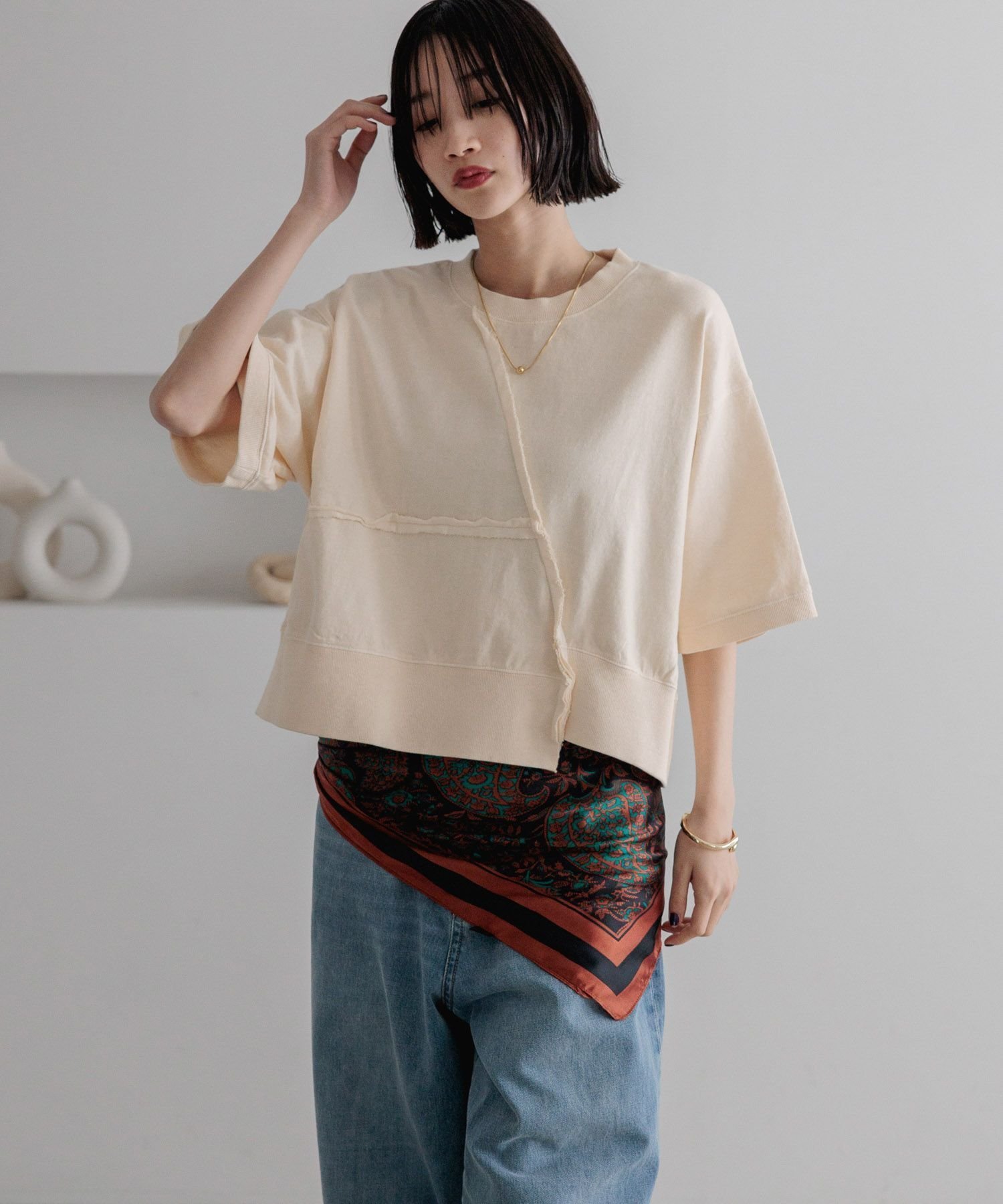 【ローリーズファーム/LOWRYS FARM】のピグメントリメイク5S インテリア・キッズ・メンズ・レディースファッション・服の通販 founy(ファニー) 　ファッション　Fashion　レディースファッション　Fashion for Women　おすすめ　Recommended / Our Picks　ショート　Short, Short Length　シンプル　Simple, Minimal　トレンド　Trend, Trending Now　リメイク　Remake, Reconstructed　ロング　Long, Long-Length　ワイド　Wide, Wide Fit　アイボリー|ID: prp329100004651615 ipo3291000000033611200