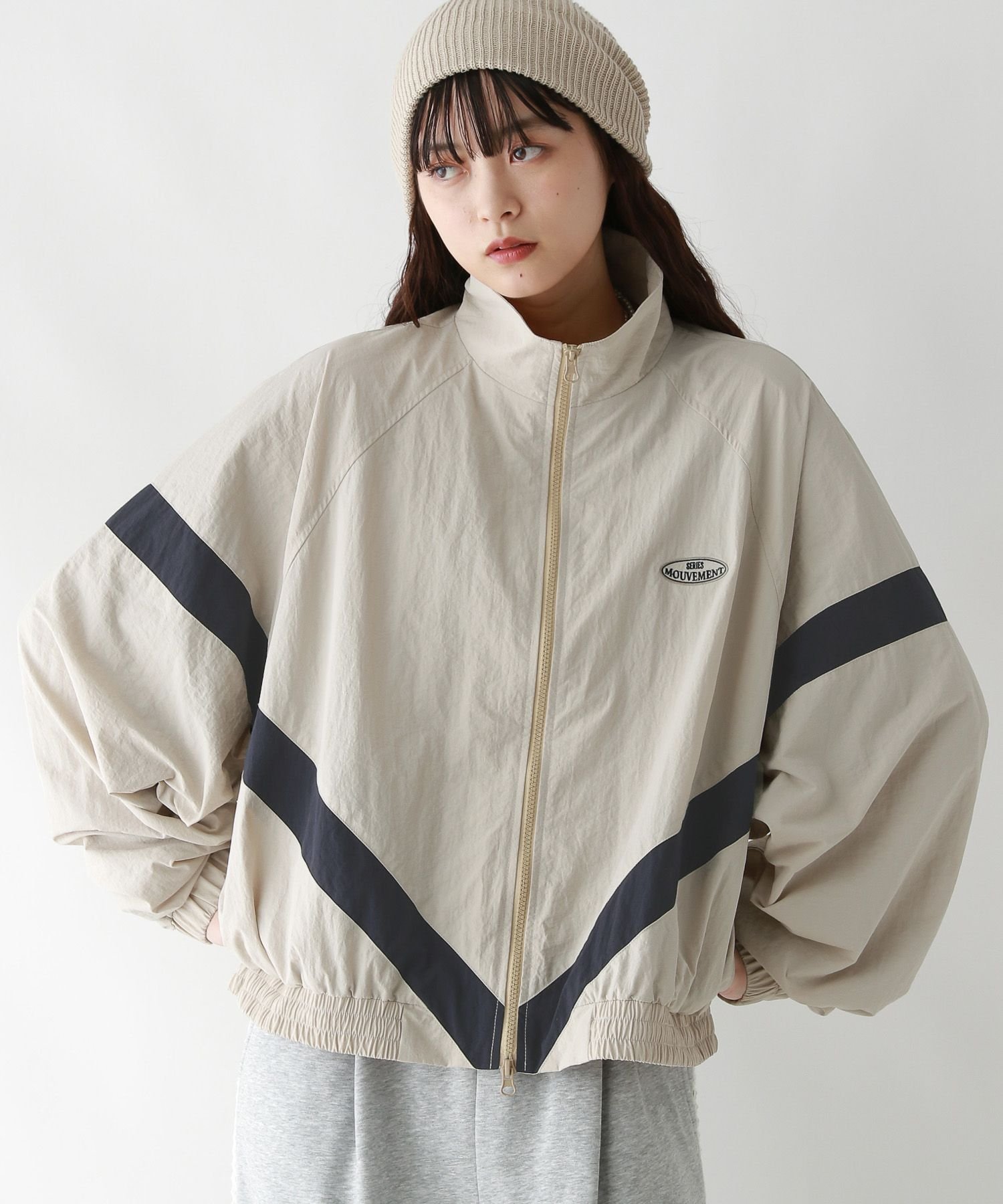 【レイジブルー/RAGEBLUE】の【WOMENS】選べるシルエット/スタンドネックナイロンルーズトラックジャケット インテリア・キッズ・メンズ・レディースファッション・服の通販 founy(ファニー) 　ファッション　Fashion　レディースファッション　Fashion for Women　アウター　Coat / Outerwear Collection　レディースジャケット・軽アウター　Jackets　吸水　Absorbent, Quick-Dry　ショート　Short, Short Length　シンプル　Simple, Minimal　ジップ　Zip, Zipper　スウェット / スエット　Sweatshirt, Sweatwear　スニーカー　Sneakers, Trainers　スラックス　Slacks, Dress Pants　トレンド　Trend, Trending Now　定番　Standard, Basic Item　ビッグ　Big, Oversized　フレア　Flare, Flared　ブルゾン　Blouson, Bomber Jacket　メッシュ　Mesh, Net Fabric　ルーズ　Loose, Oversized　ロング　Long, Long-Length　ワイド　Wide, Wide Fit　おすすめ　Recommended / Our Picks　ホワイト03|ID: prp329100004651639 ipo3291000000033611461