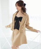【マジェスティック レゴン/MAJESTIC LEGON】のダブルブレストショートジャケット 人気、トレンドファッション・服の通販 founy(ファニー) ファッション Fashion レディースファッション Fashion for Women アウター Coat / Outerwear Collection レディースジャケット・軽アウター Jackets エレガント 上品 Elegant ショート Short, Short Length シンプル Simple, Minimal ジャケット Jacket, Outerwear ストーン Stone, Gem-Like ダウン Down, Puffer トレンド Trend, Trending Now ベーシック Basic, Essential 再入荷 Restock / Back in Stock おすすめ Recommended / Our Picks thumbnail ベージュ|ID: prp329100004651653 ipo3291000000033611581