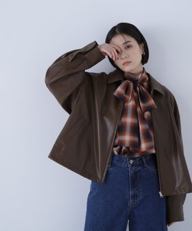 【ナチュラル ビューティー ベーシック/NATURAL BEAUTY BASIC】のフェイクレザードロストブルゾン 人気、トレンドファッション・服の通販 founy(ファニー) ファッション Fashion レディースファッション Fashion for Women アウター Coat / Outerwear Collection ブルゾンジャケット・スポーティアウター Blouson Jackets フェミニン Feminine, Girly フロント Front, Front Design リアル Real, Realistic |ID:prp329100004651658