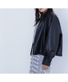 【ナチュラル ビューティー ベーシック/NATURAL BEAUTY BASIC】のフェイクレザードロストブルゾン 人気、トレンドファッション・服の通販 founy(ファニー) ファッション Fashion レディースファッション Fashion for Women アウター Coat / Outerwear Collection ブルゾンジャケット・スポーティアウター Blouson Jackets フェミニン Feminine, Girly フロント Front, Front Design リアル Real, Realistic thumbnail ブラック|ID: prp329100004651658 ipo3291000000033611629