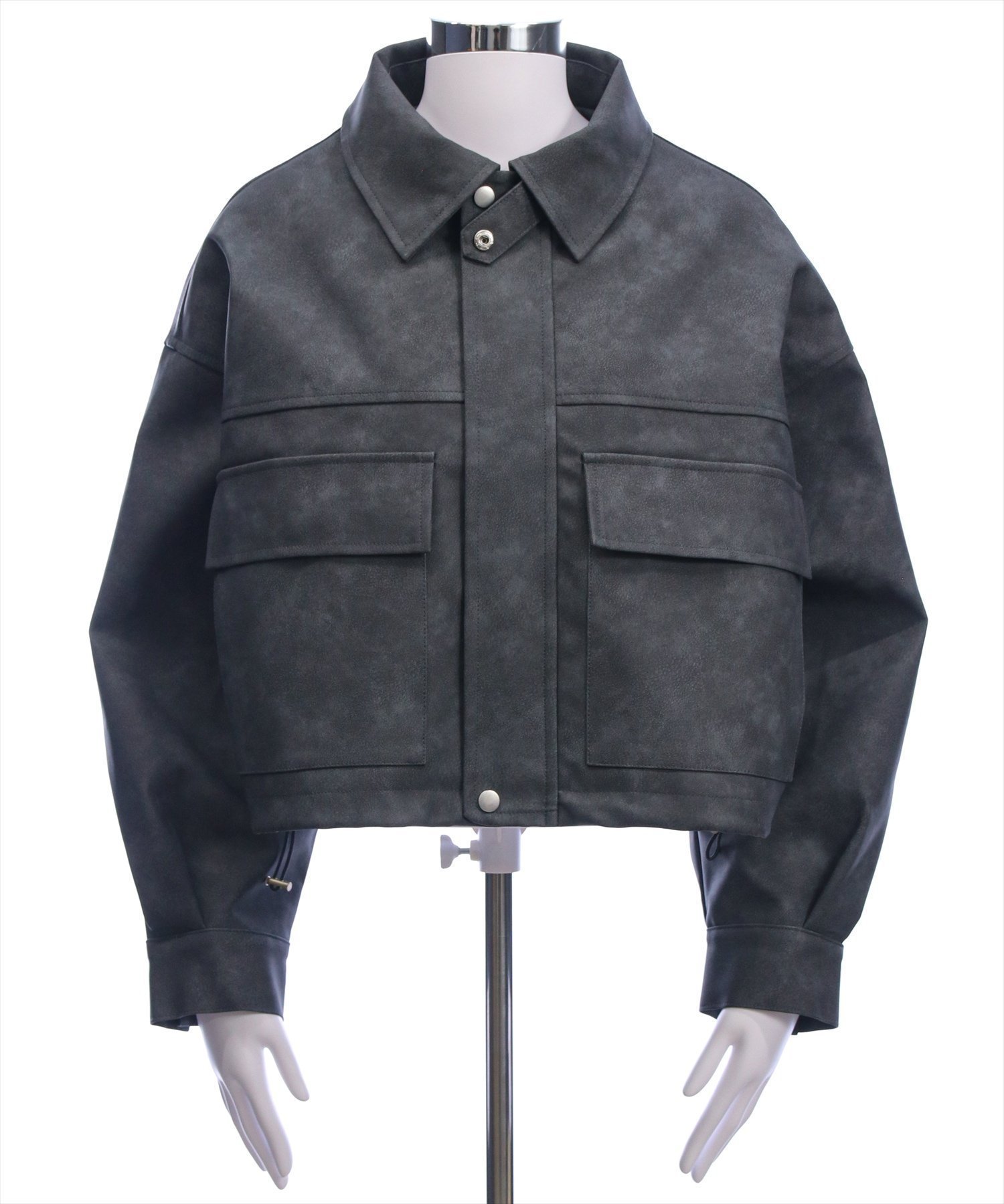 【クリア/clear】のアンティークレザーショート丈ブルゾン(セット可) インテリア・キッズ・メンズ・レディースファッション・服の通販 founy(ファニー) 　ファッション　Fashion　レディースファッション　Fashion for Women　アウター　Coat / Outerwear Collection　ブルゾンジャケット・スポーティアウター　Blouson Jackets　おすすめ　Recommended / Our Picks　ショルダー　Shoulder, Shoulder Strap　ショート　Short, Short Length　スリーブ　Sleeve, Long Sleeve / Short Sleeve　デニム　Denim, Jeans Material　ドロップ　Drop Shoulder, Dropped Style　バランス　Balance, Style Balance　フロント　Front, Front Design　ブルゾン　Blouson, Bomber Jacket　ポケット　Pocket, Pocket Detail　ワイド　Wide, Wide Fit　BK|ID: prp329100004651686 ipo3291000000033612063