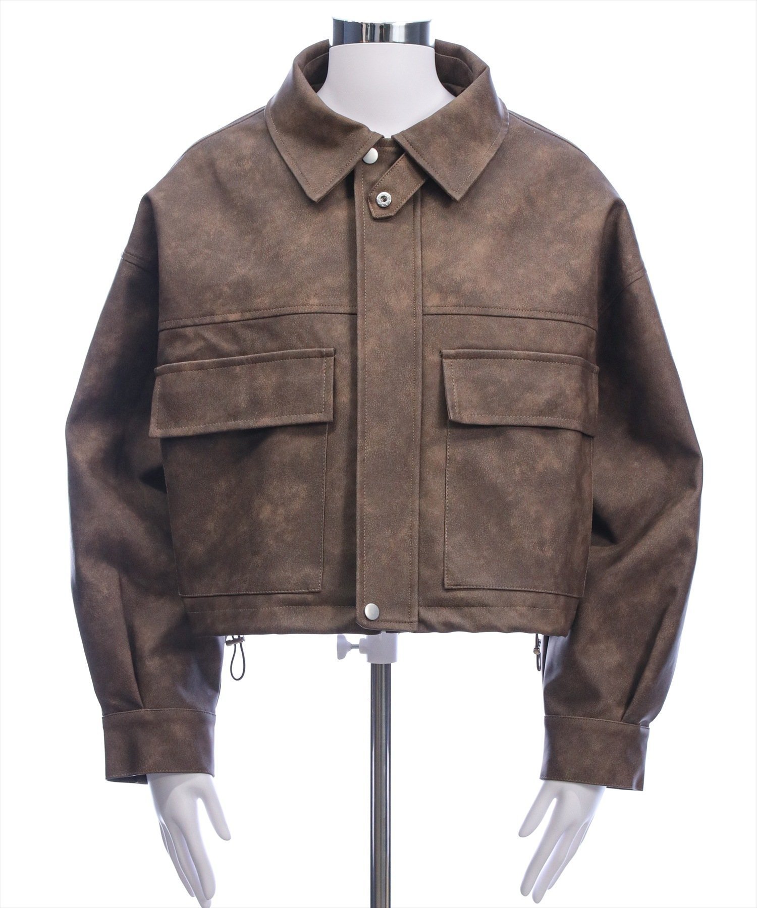 【クリア/clear】のアンティークレザーショート丈ブルゾン(セット可) インテリア・キッズ・メンズ・レディースファッション・服の通販 founy(ファニー) 　ファッション　Fashion　レディースファッション　Fashion for Women　アウター　Coat / Outerwear Collection　ブルゾンジャケット・スポーティアウター　Blouson Jackets　おすすめ　Recommended / Our Picks　ショルダー　Shoulder, Shoulder Strap　ショート　Short, Short Length　スリーブ　Sleeve, Long Sleeve / Short Sleeve　デニム　Denim, Jeans Material　ドロップ　Drop Shoulder, Dropped Style　バランス　Balance, Style Balance　フロント　Front, Front Design　ブルゾン　Blouson, Bomber Jacket　ポケット　Pocket, Pocket Detail　ワイド　Wide, Wide Fit　BR|ID: prp329100004651686 ipo3291000000033612066