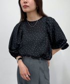 【その他のブランド/Other】のドットボリューム袖ブラウス ブラック系その他|ID: prp329100004651713 ipo3291000000033612445