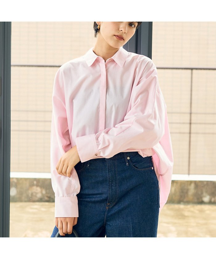 【ルージュヴィフラクレ/Rouge vif la cle】のマチ付きドルマンワイドシャツ インテリア・キッズ・メンズ・レディースファッション・服の通販 founy(ファニー) https://founy.com/ ファッション Fashion レディースファッション Fashion for Women トップス・カットソー Cut & Sew Tops シャツ・ブラウス・オフィスカジュアル Elegant Blouses & Button-Ups タートルネック Turtleneck, High Neck フロント Front, Front Design 冬 Winter / This Winter 定番 Standard, Basic Item 秋 Autumn 羽織 Haori, Light Jacket |ID: prp329100004651714 ipo3291000000033612465