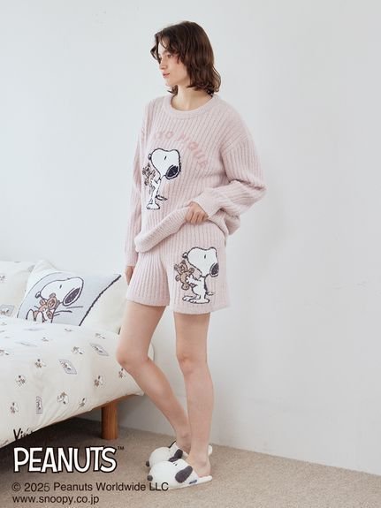 【ジェラート ピケ/gelato pique】の【PEANUTS】【ONLINE限定】SNOOPY×BEAR ジャガードショートパンツ インテリア・キッズ・メンズ・レディースファッション・服の通販 founy(ファニー) 　ファッション　Fashion　レディースファッション　Fashion for Women　パンツ　Pants & Trousers　ショートパンツ・ハーフパンツ　High-Waisted & Relaxed Shorts　PNK[066]|ID: prp329100004651765 ipo3291000000033709516