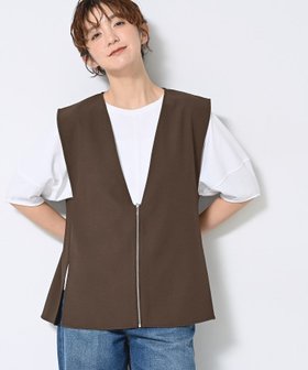 【デッサン/Dessin】の【セットアップ可/洗える】サイドスリットVネックジレ 人気、トレンドファッション・服の通販 founy(ファニー) ファッション Fashion レディースファッション Fashion for Women アウター Coat / Outerwear Collection トップス・カットソー Cut & Sew Tops ベスト&ジレ / 重ね着スタイル Vests & Gilets Vネックトップス V-Neck Tops / V-Cut Neckline Shirts スリット Slit, Slit Detail セットアップ Set-Up, Coordinated Outfit ダブル Double, Double-Breasted デニム Denim, Jeans Material フレア Flare, Flared フロント Front, Front Design 洗える Machine Washable 羽織 Haori, Light Jacket ビジネス 仕事 通勤 Business / Work / Commuting |ID:prp329100004651788