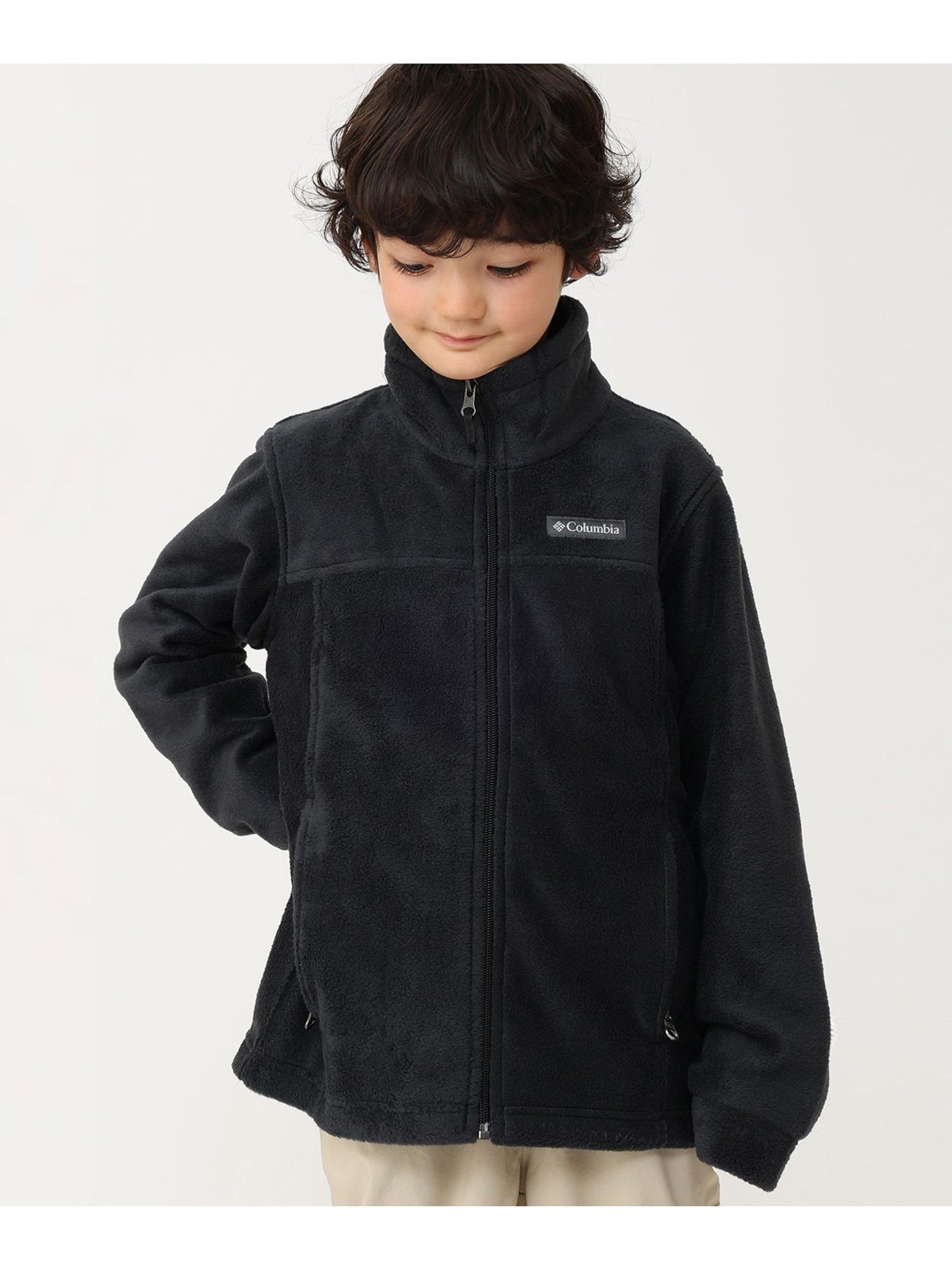 【コロンビア/Columbia / KIDS】の【KIDS】スティーンズマウンテンII フリース インテリア・キッズ・メンズ・レディースファッション・服の通販 founy(ファニー) 　ファッション　Fashion　キッズファッション　Fashion for Kids　アウトドア　Outdoor Clothing　ジャケット　Jacket, Outerwear　スタンド　Stand Collar, Upright Stand　ハンド　Hand, Handmade　フォルム　Silhouette, Form　ポケット　Pocket, Pocket Detail　ロング　Long, Long-Length　定番　Standard, Basic Item　ブラック[002001]|ID: prp329100004651827 ipo3291000000033614344