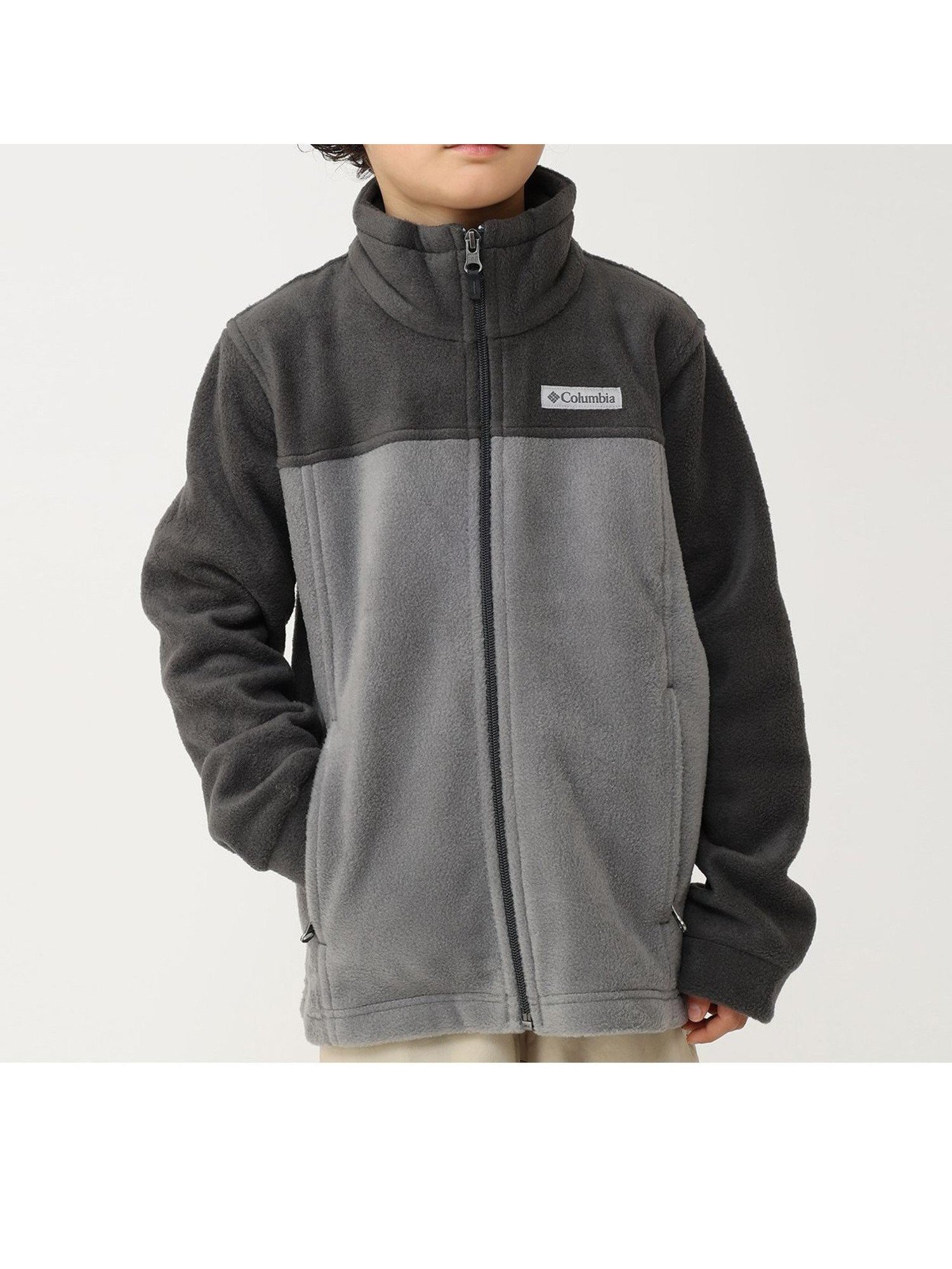 【コロンビア/Columbia / KIDS】の【KIDS】スティーンズマウンテンII フリース インテリア・キッズ・メンズ・レディースファッション・服の通販 founy(ファニー) 　ファッション　Fashion　キッズファッション　Fashion for Kids　アウトドア　Outdoor Clothing　ジャケット　Jacket, Outerwear　スタンド　Stand Collar, Upright Stand　ハンド　Hand, Handmade　フォルム　Silhouette, Form　ポケット　Pocket, Pocket Detail　ロング　Long, Long-Length　定番　Standard, Basic Item　グレー[003001]|ID: prp329100004651827 ipo3291000000033614345