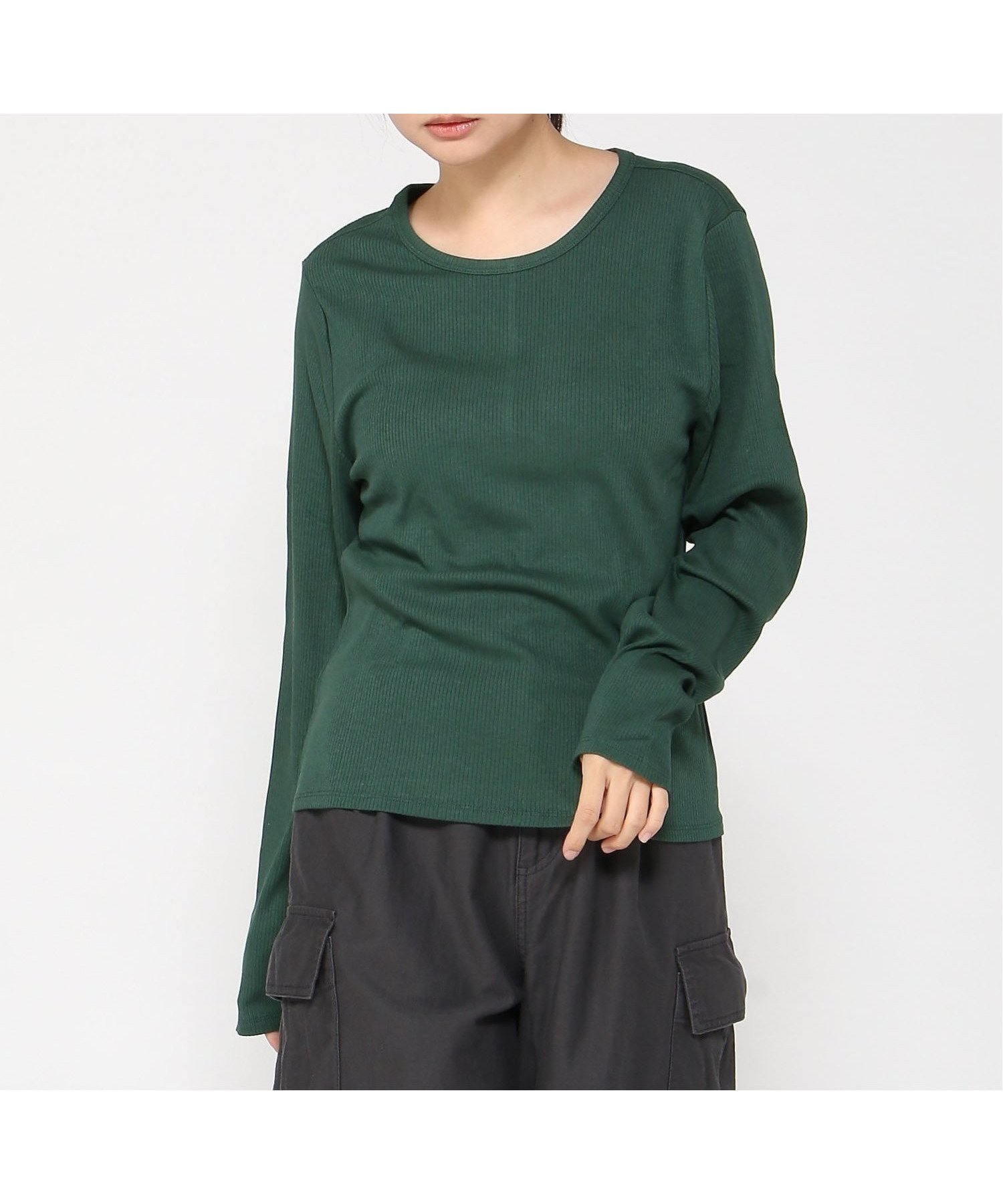 【ギャップ/GAP】のLS MOD RIB 4X2 CREW - 22 インテリア・キッズ・メンズ・レディースファッション・服の通販 founy(ファニー) 　ファッション　Fashion　レディースファッション　Fashion for Women　ショート　Short, Short Length　ストレッチ　Stretch, Stretchy Fabric　フィット　Fit, Slim Fit　長袖　Long Sleeve, Full Sleeve　DEEP_HUNTER_505|ID: prp329100004652370 ipo3291000000033620693