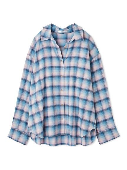【スナイデル/SNIDEL】のオーバーサイズネルシャツ インテリア・キッズ・メンズ・レディースファッション・服の通販 founy(ファニー) 　ファッション　Fashion　レディースファッション　Fashion for Women　トップス・カットソー　Cut & Sew Tops　シャツ・ブラウス・オフィスカジュアル　Elegant Blouses & Button-Ups　おすすめ　Recommended / Our Picks　ウェーブ　Wavy Pattern　チェック　Check, Plaid, Tartan　モノトーン　Monotone, Black and White　秋　Autumn　BLU[086]|ID: prp329100004652401 ipo3291000000033621204