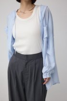 【アズール バイ マウジー/AZUL by moussy】のフード付きボタンシャツ 人気、トレンドファッション・服の通販 founy(ファニー) ファッション Fashion レディースファッション Fashion for Women トップス・カットソー Cut & Sew Tops シャツ・ブラウス・オフィスカジュアル Elegant Blouses & Button-Ups おすすめ Recommended / Our Picks ジャケット Jacket, Outerwear タンク Tank Top, Sleeveless Top トレンド Trend, Trending Now ワッシャー Washer, Crinkled Finish 羽織 Haori, Light Jacket thumbnail BLU|ID: prp329100004652514 ipo3291000000033622049