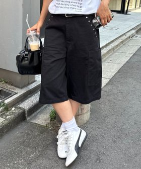 【チャオパニックティピー/CIAOPANIC TYPY】の【UNISEX】ハーフスタッズカーゴパンツ 人気、トレンドファッション・服の通販 founy(ファニー) ファッション Fashion レディースファッション Fashion for Women パンツ Pants & Trousers ユニセックス Unisex, Genderless おすすめ Recommended / Our Picks コンパクト Compact, Small Size スタッズ Studs, Metal Accents ポケット Pocket, Pocket Detail |ID:prp329100004652622