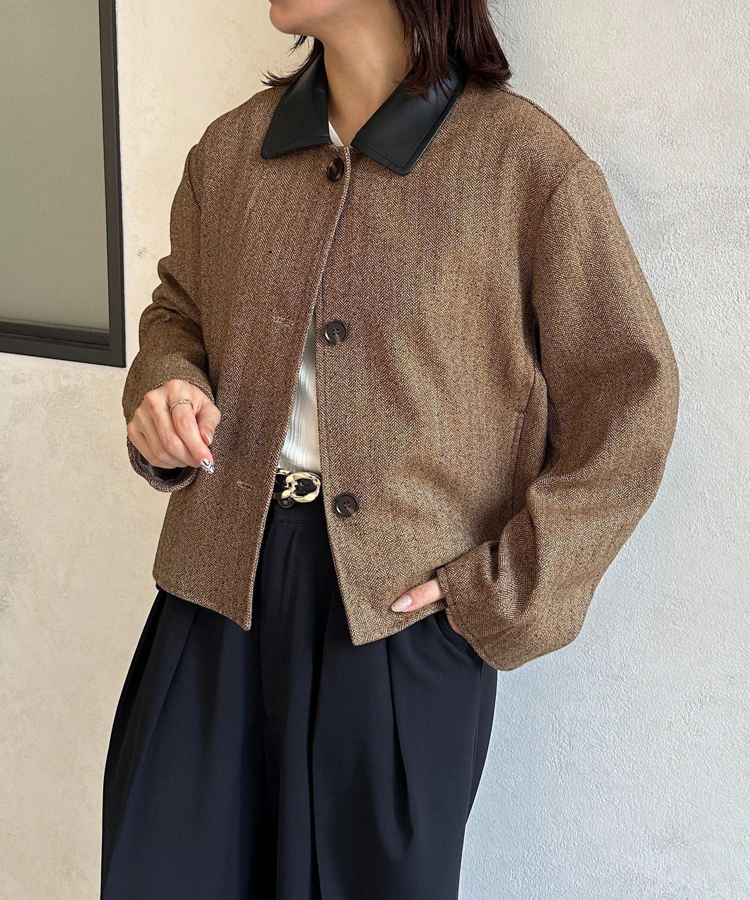 【ゼヴォン/Thevon】のツイードショートジャケット インテリア・キッズ・メンズ・レディースファッション・服の通販 founy(ファニー) 　ファッション　Fashion　レディースファッション　Fashion for Women　アウター　Coat / Outerwear Collection　レディースジャケット・軽アウター　Jackets　2025年　2025　2025-2026秋冬・A/W　Autumn/Winter 2025–26 AW25–26　おすすめ　Recommended / Our Picks　ショート　Short, Short Length　ジャケット　Jacket, Outerwear　ツイード　Twill, Twill Weave　トレンド　Trend, Trending Now　エレガント 上品　Elegant　ブラウン|ID: prp329100004652758 ipo3291000000033624119
