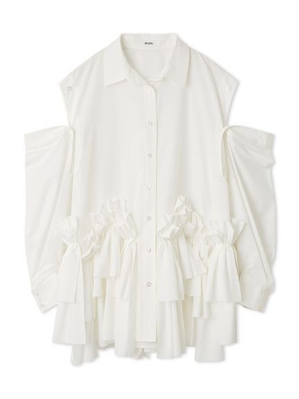 【スナイデル/SNIDEL】のリボンシャツ 人気、トレンドファッション・服の通販 founy(ファニー) 　ファッション　Fashion　レディースファッション　Fashion for Women　トップス・カットソー　Cut & Sew Tops　シャツ・ブラウス・オフィスカジュアル　Elegant Blouses & Button-Ups　今季　This Season, Current Season　ストライプ　Stripe, Striped Pattern　チュニック　Tunic, Long Top　トレンド　Trend, Trending Now　ノースリーブ　Sleeveless, No-Sleeve　長袖　Long Sleeve, Full Sleeve　無地　Plain, Solid Color　ランダム　Random, Irregular　リボン　Ribbon, Bow　レギンス　Leggings, Stretch Pants　おすすめ　Recommended / Our Picks　 other-1|ID: prp329100004652834 ipo3291000000033625017