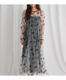 【ミスティ ウーマン/mysty woman】のチュールフラワーフロッキーワンピース 人気、トレンドファッション・服の通販 founy(ファニー) ファッション Fashion レディースファッション Fashion for Women ワンピース Dresses おすすめ Recommended / Our Picks インナー Innerwear クラシカル Classical, Vintage-Inspired シアー Sheer, See-Through セレモニー Ceremony チュール Tulip, Tulip Motif デニム Denim, Jeans Material ベロア Velour, Soft Velvet ペチコート Petticoat, Underskirt モチーフ Motif, Design Theme エレガント 上品 Elegant 結婚式 Wedding |ID:prp329100004652881