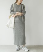 【サニーレーベル/Sonny Label / URBAN RESEARCH】の『WEB限定』スウェットライクニット×スカートセットアップ チャコール|ID: prp329100004652898 ipo3291000000034633448