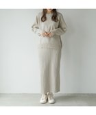 【サニーレーベル/Sonny Label / URBAN RESEARCH】の『WEB限定』スウェットライクニット×スカートセットアップ グレージュ|ID: prp329100004652898 ipo3291000000034819325