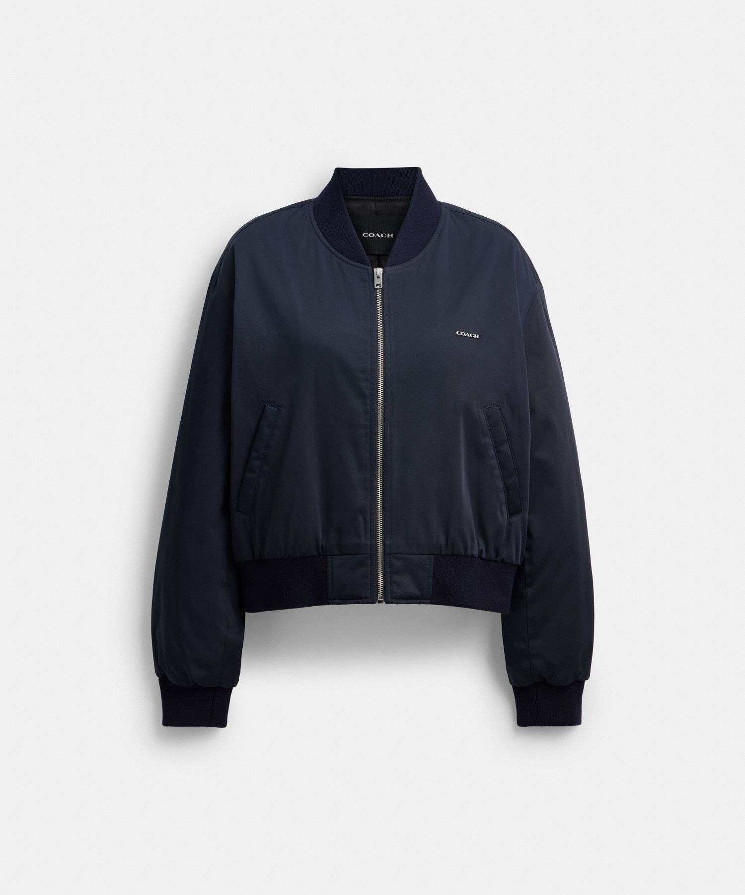 【コーチ/COACH】の【公式】ボンバー ジャケット インテリア・キッズ・メンズ・レディースファッション・服の通販 founy(ファニー) 　ファッション　Fashion　レディースファッション　Fashion for Women　アウター　Coat / Outerwear Collection　レディースジャケット・軽アウター　Jackets　アウトレット　Outlet / Clearance　ジップ　Zip, Zipper　ジャケット　Jacket, Outerwear　スリーブ　Sleeve, Long Sleeve / Short Sleeve　フロント　Front, Front Design　ポケット　Pocket, Pocket Detail　BLUE|ID: prp329100004652942 ipo3291000000033833923