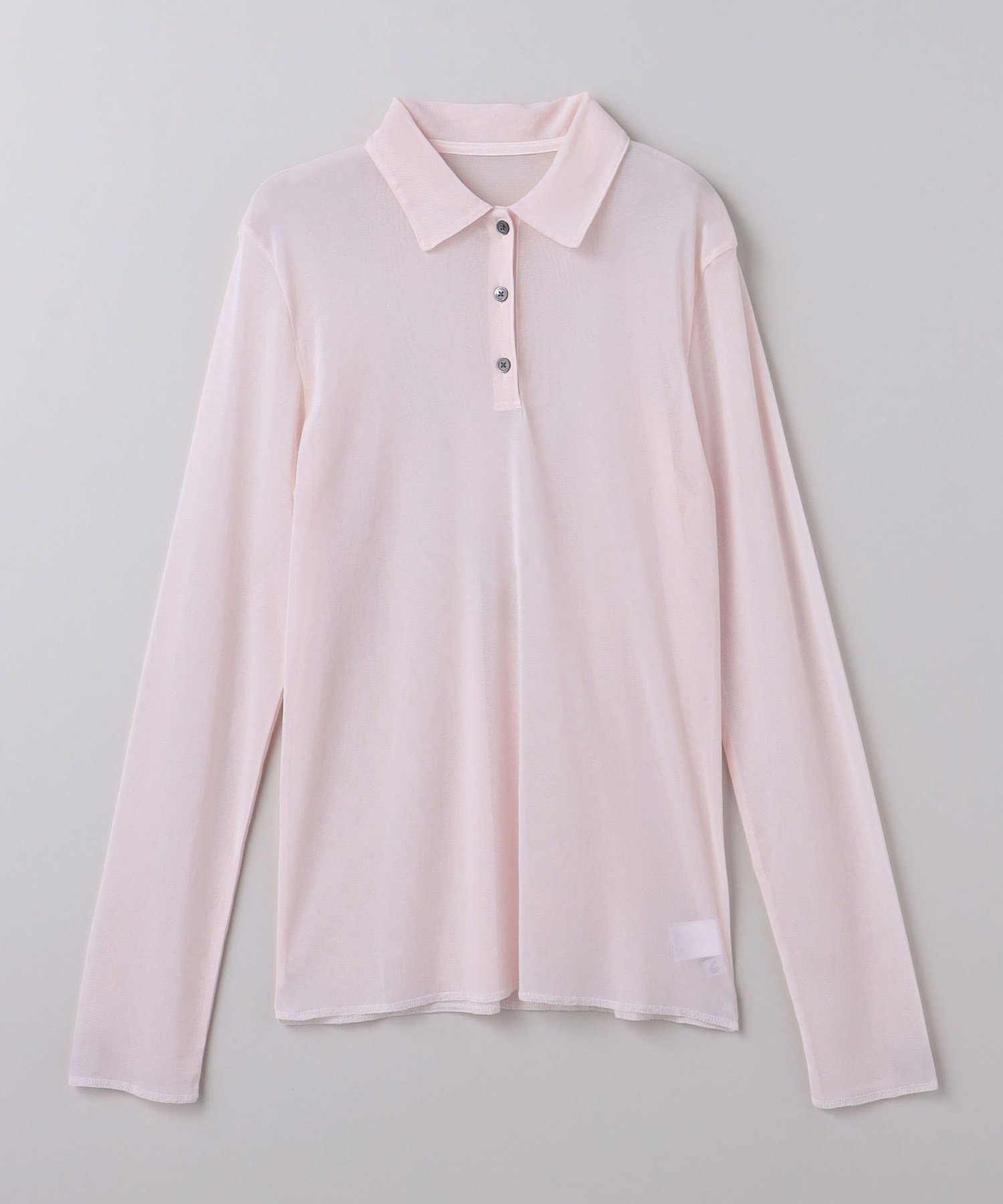 【ビューティ&ユース ユナイテッドアローズ/BEAUTY&YOUTH / UNITED ARROWS】の6(ROKU) ナイロン チュール シャツ プルオーバー 25SS インテリア・キッズ・メンズ・レディースファッション・服の通販 founy(ファニー) 　ファッション　Fashion　レディースファッション　Fashion for Women　トップス・カットソー　Cut & Sew Tops　シャツ・ブラウス・オフィスカジュアル　Elegant Blouses & Button-Ups　カジュアルプルオーバー・ニットトップス　Pullovers & Knit Tops / Casual Pullovers　2025年　2025　2025春夏・S/S　Spring/Summer 2025 SS25　インナー　Innerwear　シアー　Sheer, See-Through　ジャケット　Jacket, Outerwear　チュール　Tulip, Tulip Motif　フィット　Fit, Slim Fit　ポロシャツ　Polo Shirt, Collared Tee　LT.PINK|ID: prp329100004652988 ipo3291000000033626435