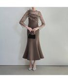 【レジャ/Leja】のLeja-フラワーモチーフアシンメトリーチュールマーメイドワンピースドレス 人気、トレンドファッション・服の通販 founy(ファニー) ファッション Fashion レディースファッション Fashion for Women ワンピース Dresses フォーマル・パーティードレス・結婚式用ドレス Elegant & Casual Dresses エレガント 上品 Elegant ドレス Dress, One-Piece フォーマル Formal, Dressy フラワー Flower, Floral フリル Frill, Ruffle モチーフ Motif, Design Theme thumbnail BROWN|ID: prp329100004653021 ipo3291000000034632690