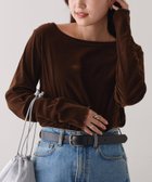 【チャオパニックティピー/CIAOPANIC TYPY】の【WEB限定】シアーフロッキーベロア見えメロートップス ブラウン|ID: prp329100004653039 ipo3291000000033858096