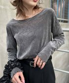 【チャオパニックティピー/CIAOPANIC TYPY】の【WEB限定】シアーフロッキーベロア見えメロートップス グレー|ID: prp329100004653039 ipo3291000000033858098