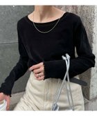 【チャオパニックティピー/CIAOPANIC TYPY】の【WEB限定】シアーフロッキーベロア見えメロートップス ブラック|ID: prp329100004653039 ipo3291000000033858103